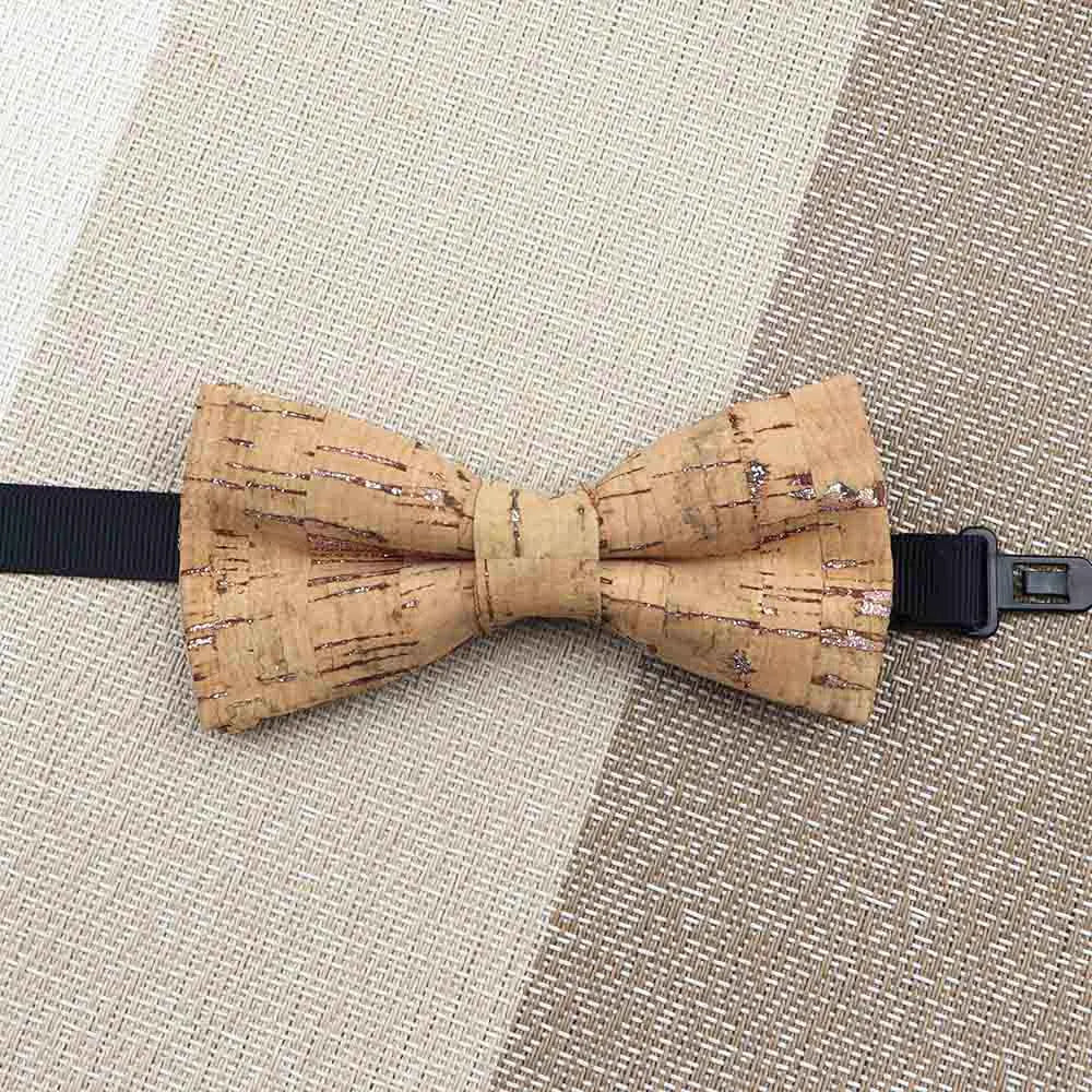 Fashion New Cork Wood Kids Bow Ties Novelty Handmade Fancy Bowtie Adjustable Butterfly Party School Children Accessories