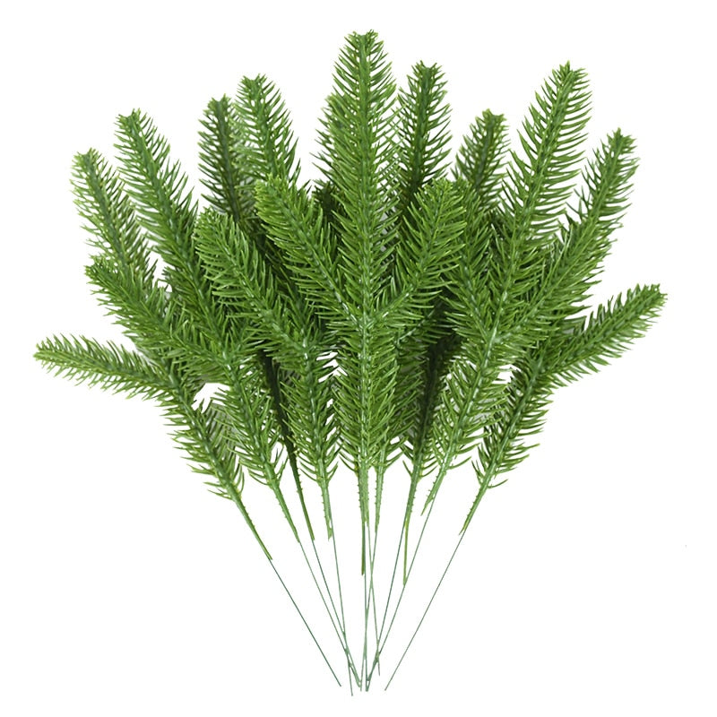 18cm Artificial Pine Branch Ornament Christmas Decoration Christmas Decorative Flower Xmas Decor Christmas Tree Accessories