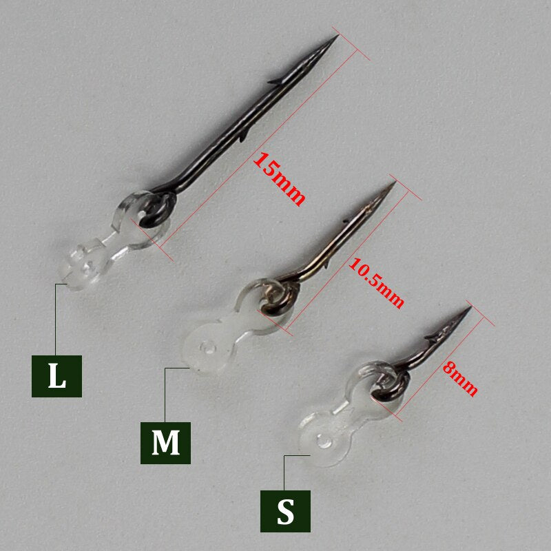 Metal Bait Spike Carp Fishing Accessories Bait Sting Boilies Pin With Clear Rubber Corn Ronnie Hair Rig Carp Feeder Tackle