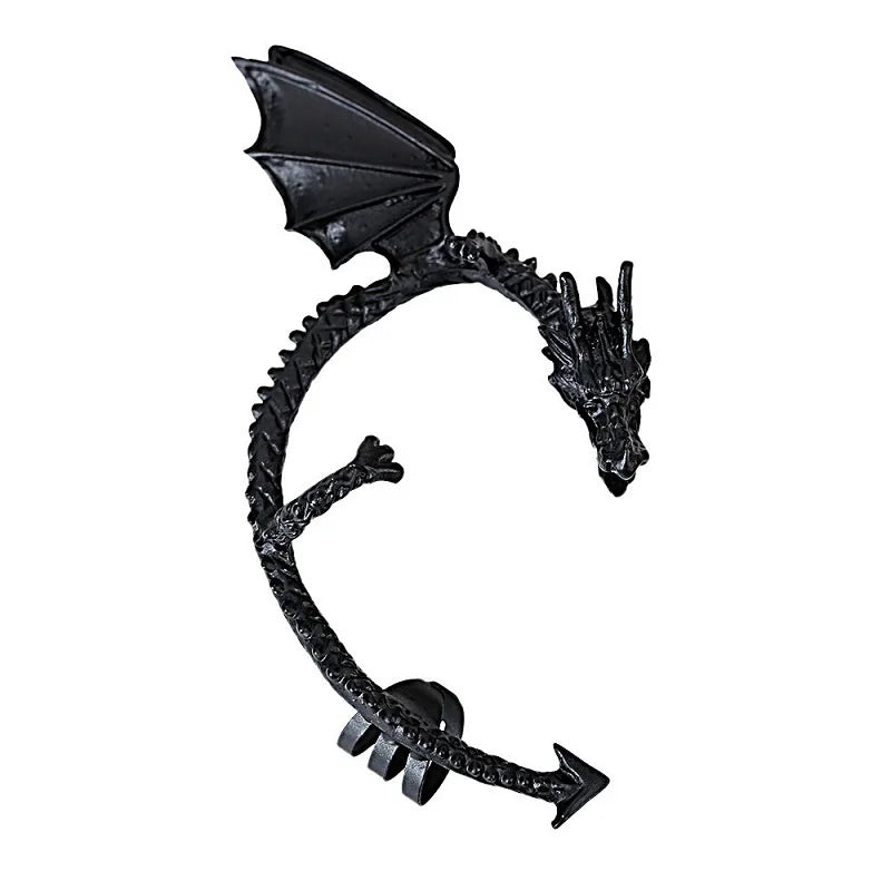Retro Vintage Gothic Rock Punk Twine Dragon Shape Ear Cuff Earring Earrings for Women Men Earrings