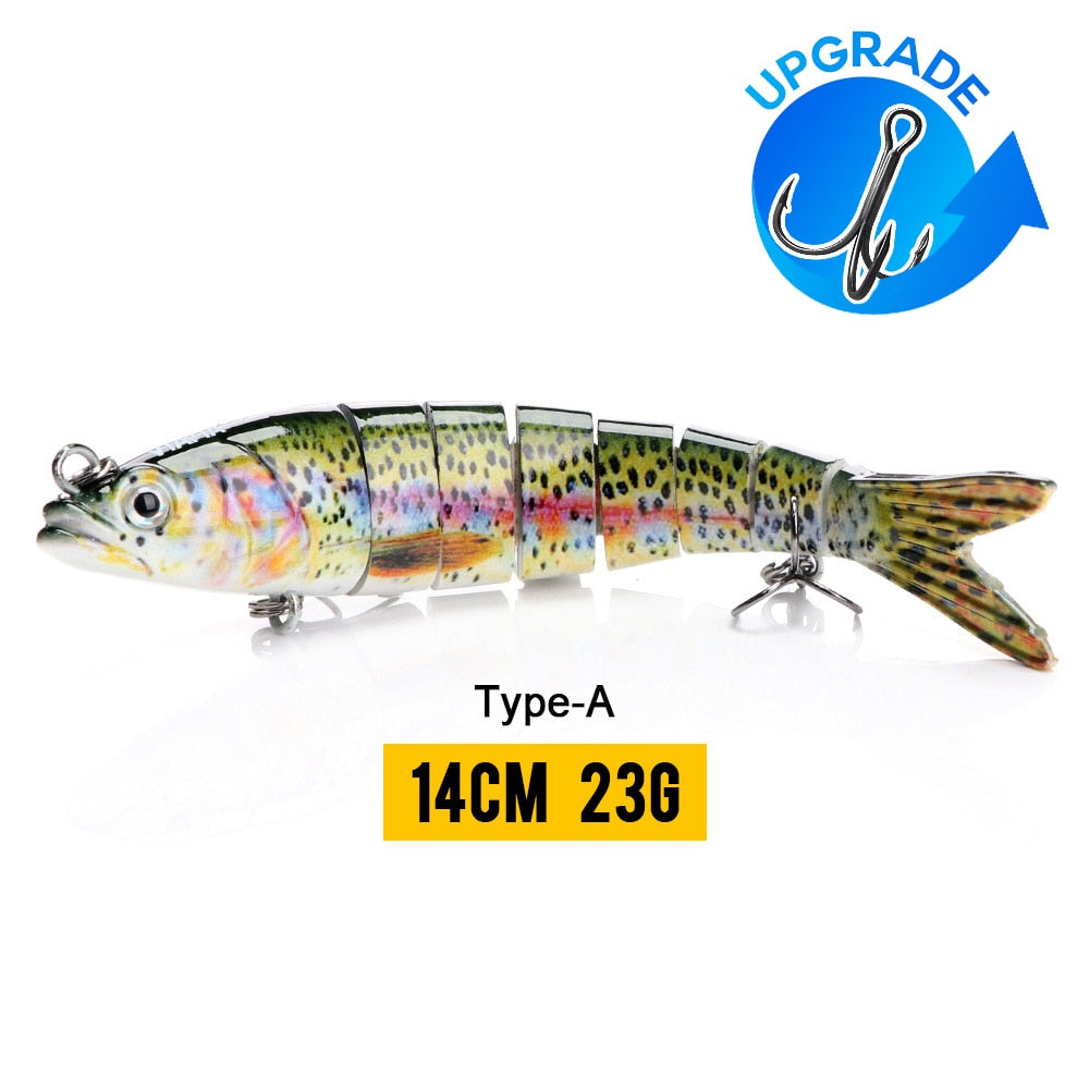 VTAVTA 10/14cm Sinking Wobblers Fishing Lures Jointed Crankbait Swimbait 8 Segment Hard Artificial Bait for Fishing Tackle Lure