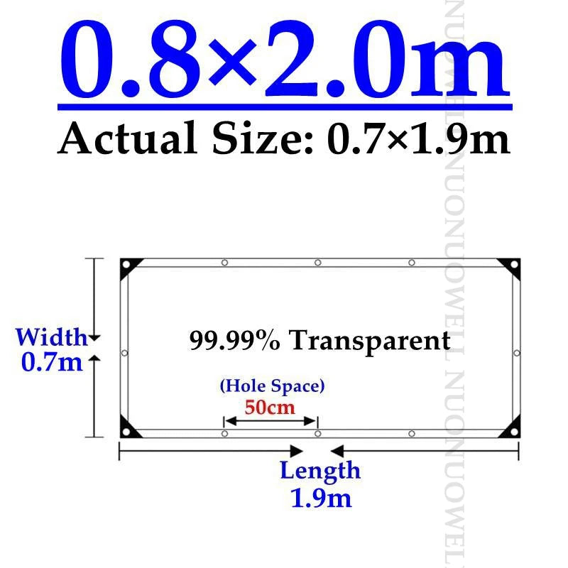 99.99% Transparent PVC Tarp Balcony Rainproof Cloth палатка Toldos Camping Tent Shading Net Tarpaulin Succulent Plants Cover