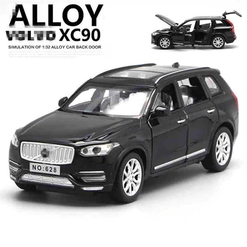 1:32 XC90 Diecast Cars Model Toy Openable Doors Pull Back Music Light Car Toys for Kids Children