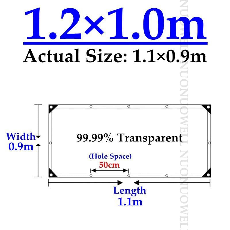 99.99% Transparent PVC Tarp Balcony Rainproof Cloth палатка Toldos Camping Tent Shading Net Tarpaulin Succulent Plants Cover