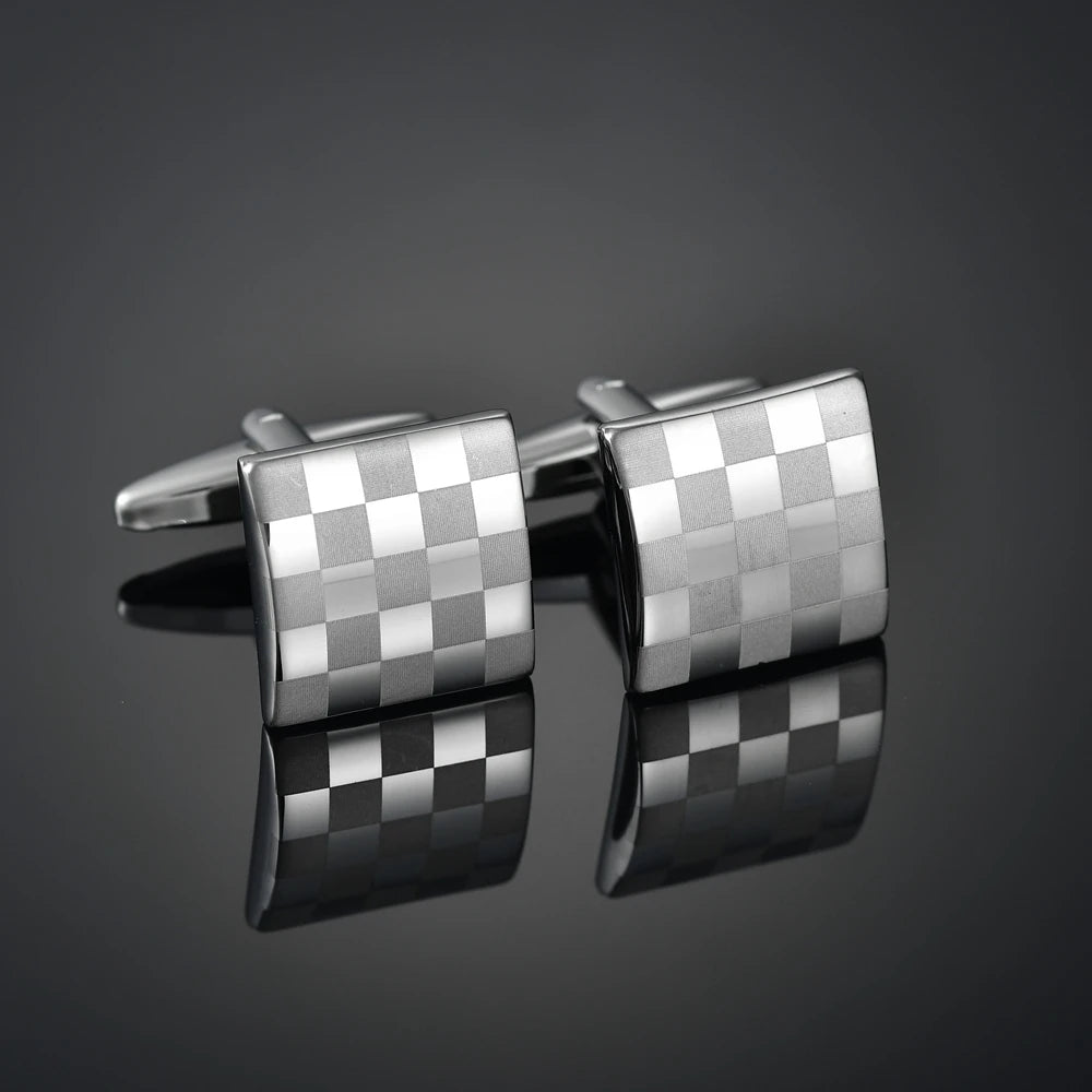 French Shirt Cufflink for Mens Brand Designer Cuffs Button Male Silver High Quality Luxury Wedding Jewelry Father's Day