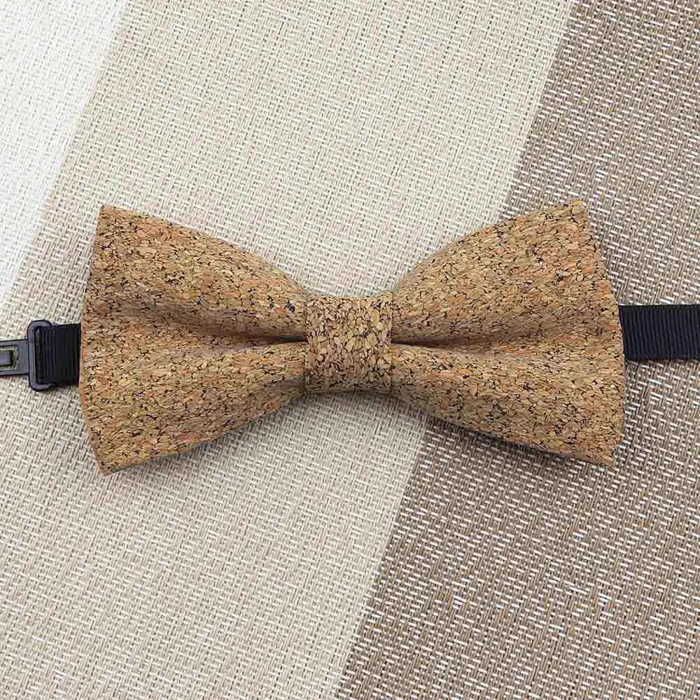 Fashion New Cork Wood Kids Bow Ties Novelty Handmade Fancy Bowtie Adjustable Butterfly Party School Children Accessories