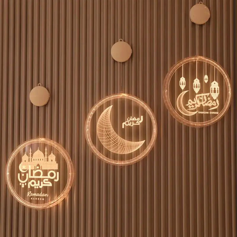 Eid Mubarak Moon Star Light Decor Islam Ramadan Decorations for Home 2024 Islamic Muslim Party Ramadan Kareem Eid Al-Adha