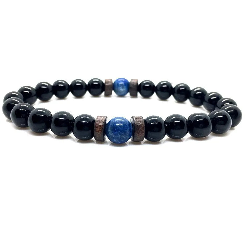 Men Bracelet Natural Moonstone Bead Tibetan Buddha Bracelet Chakra Lava Stone Diffuser Bracelets Men Jewelry
