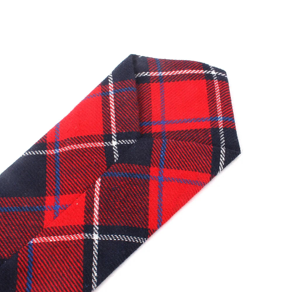 Fashion Women Neck Tie for Christmas Cotton Boys Girls Ties Slim Plaid Necktie for Casual Novelty Tie Rubber Neckties
