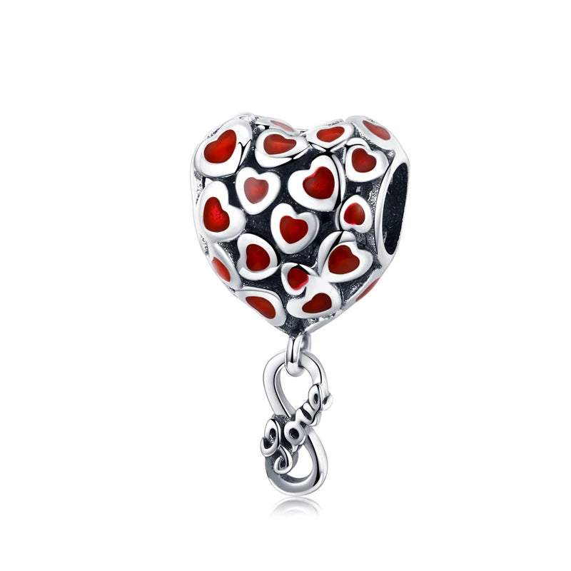 BISAER 925 Sterling Silver Couple Girl Boy Pendant Charm Pineapple Strawberry Dessert Beads for Women Bracelet DIY Fine Jewelry