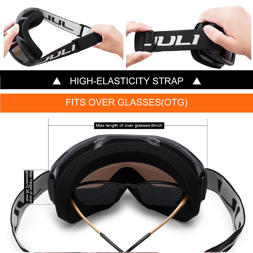 MAXJULI Brand Professional Ski Goggles Double Layers Lens Anti-Fog UV400 Ski Glasses Skiing Men Women Snow Goggles