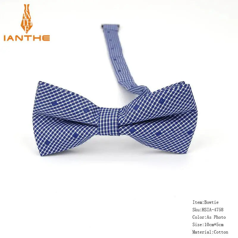 36Colors Brand Plaid Kid Bowtie Cotton Children Bowties Baby Kid Classical Pet Dog Cat Striped Butterfly Child Bow Tie