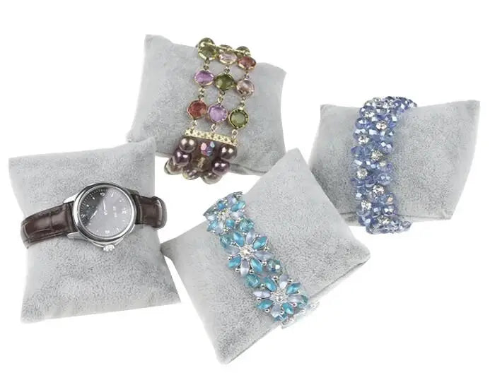 High Level Gray Velvet Ring Bracelet Necklace Watch Pendant Stud Earring Hand Catenary Jewelry Tray Plate Holder Display Packing