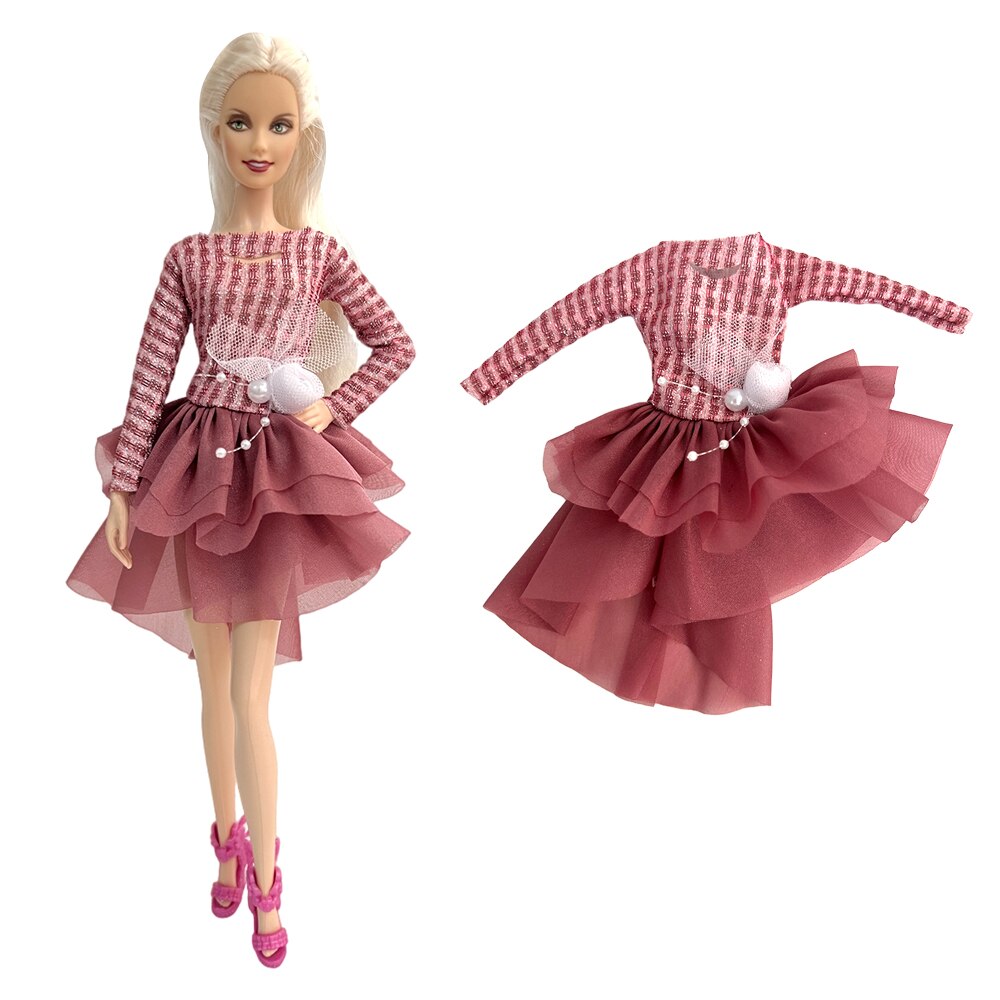 NK 1x Doll Ballet Dress for Barbie Doll Fashion Party Skirt Dollhouse Dancing Clothes for 1/6 BJD FR Doll Accessories Toys JJ