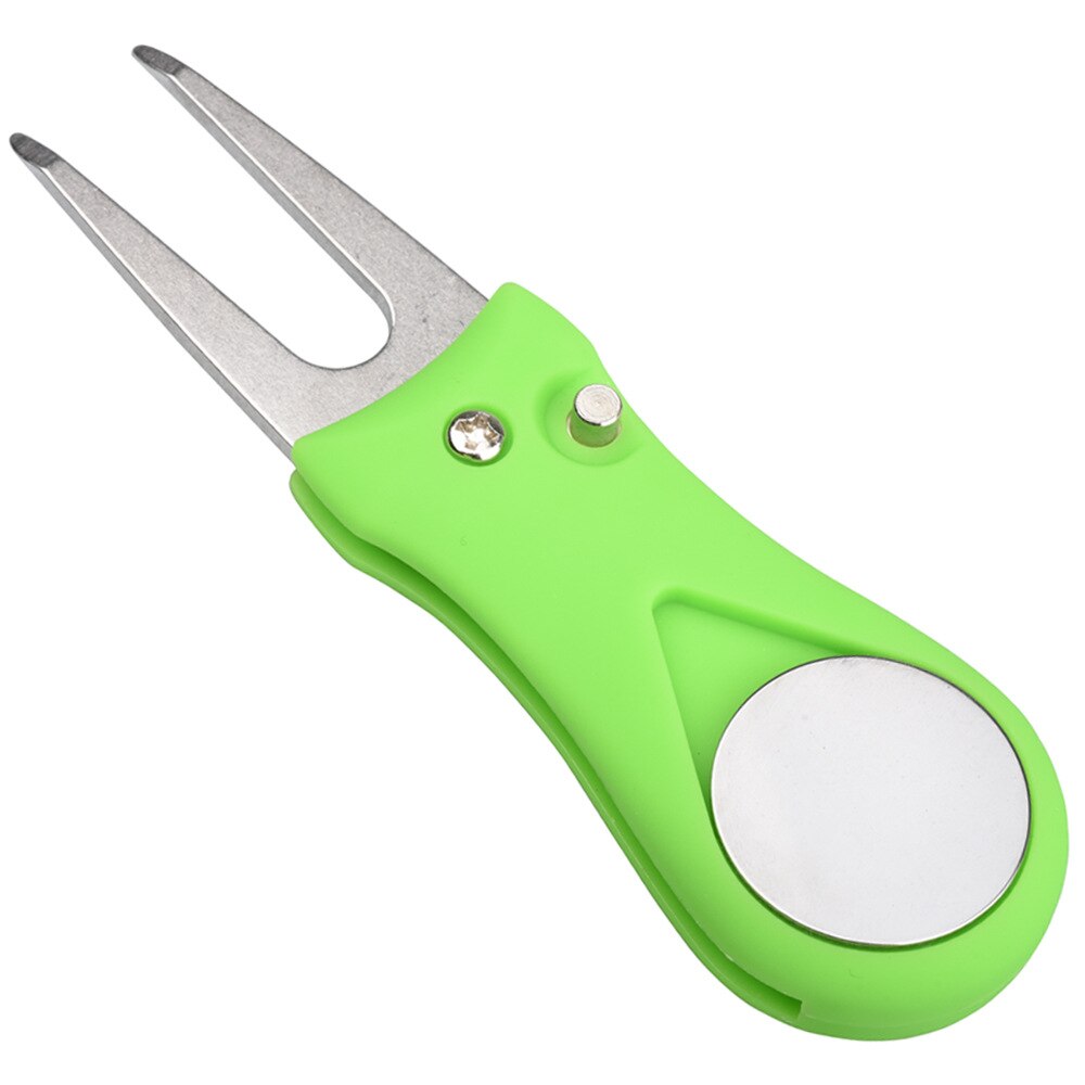 1 Pcs Golf Divot Tool Repair Switchblade Tool Pitch Groove Cleaner Golf Pitchfork Golf Accessories Putting Green Fork Dropship