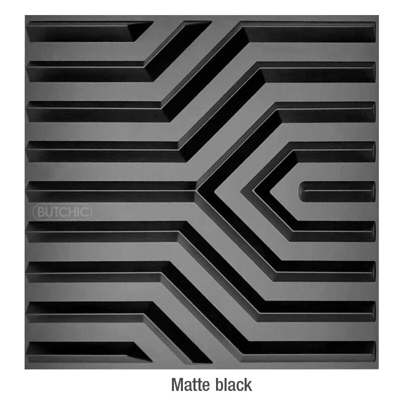 9.8ft/3m 12pcs 50x50cm 3D Wall Sticker Decor Blinds Line Living Room Wallpaper Mural Waterproof 3D Wall Panel Bathroom Kitchen