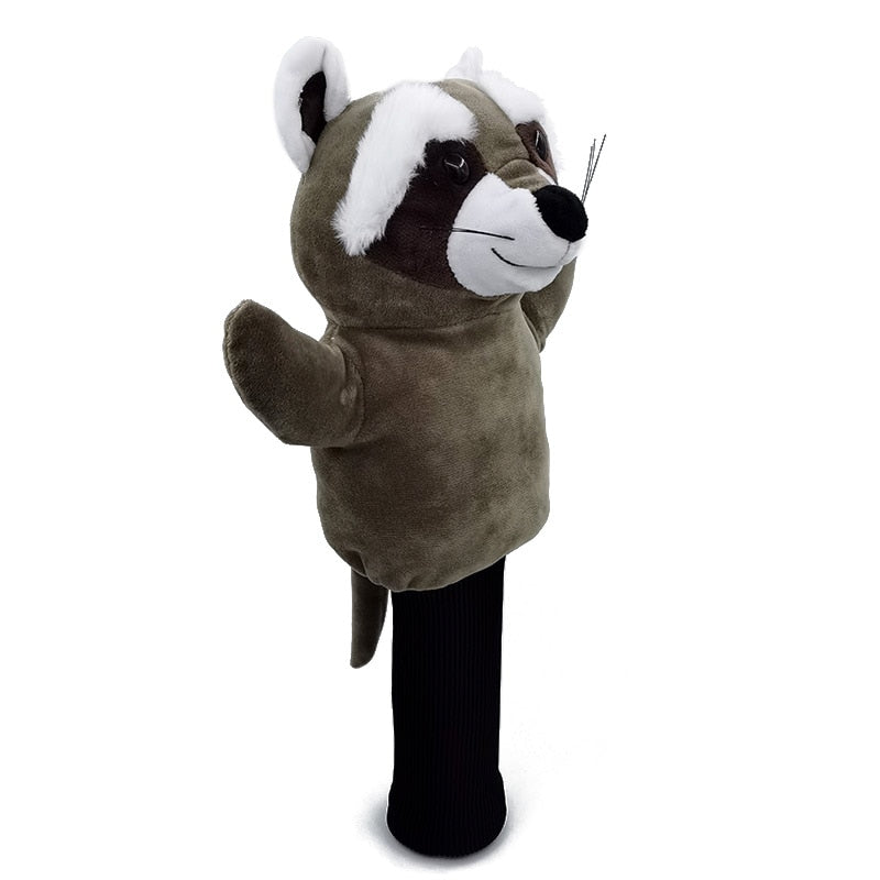 Little Raccoon Golf Head Cover Fairway Woods Golf Cover Sporting Goods Animal Protector Mascot Novelty Cute