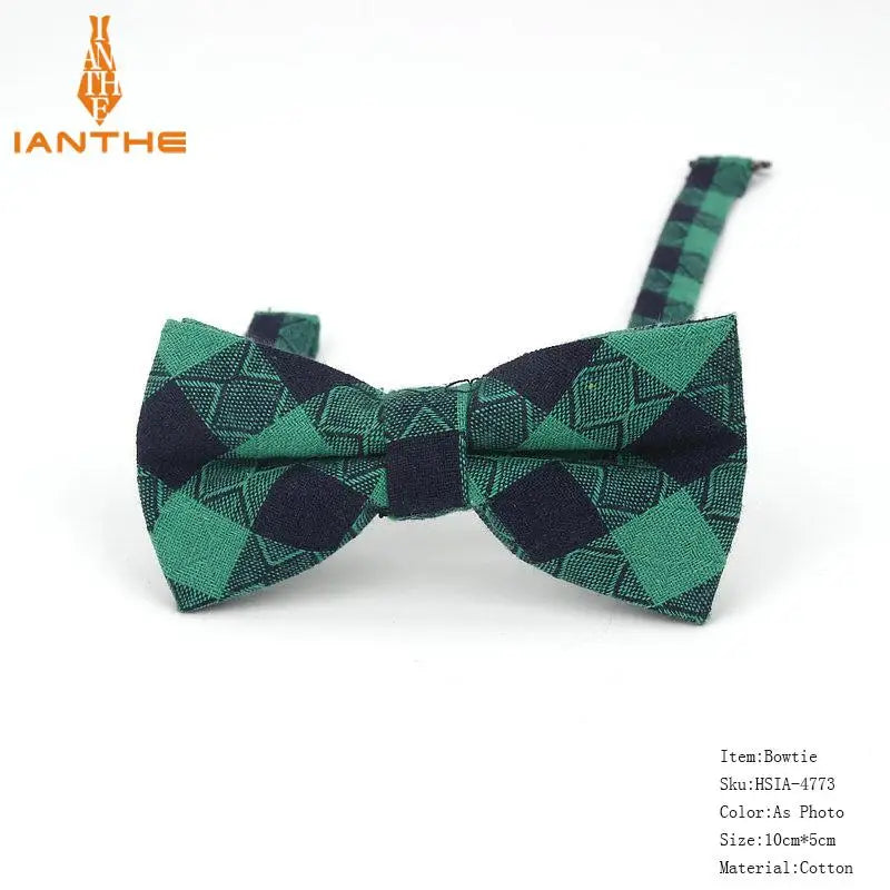 36Colors Brand Plaid Kid Bowtie Cotton Children Bowties Baby Kid Classical Pet Dog Cat Striped Butterfly Child Bow Tie
