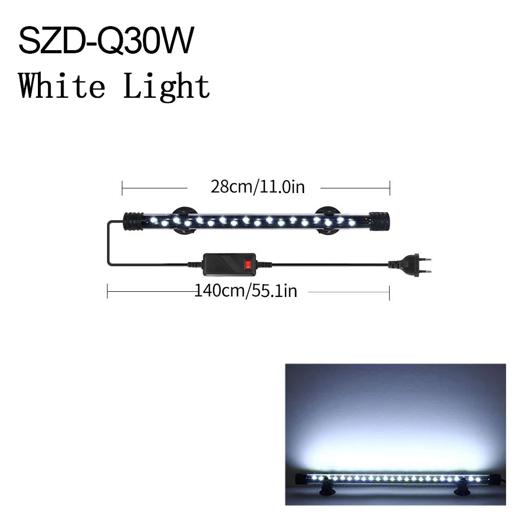 18-54cm Aquarium Light Fish Tank Submersible Light Lamp Waterproof Underwater LED Lights Aquarium Lighting
