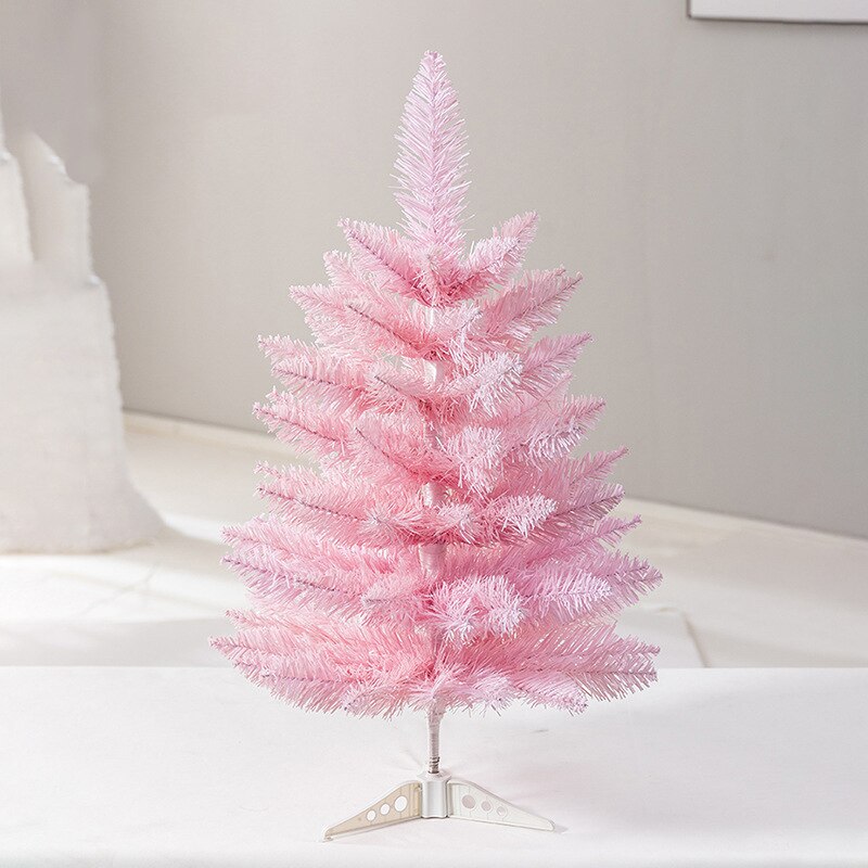 Artificial Christmas Tree 60CM Pink Classic Xmas Pine Tree With Plastic Stand Ar