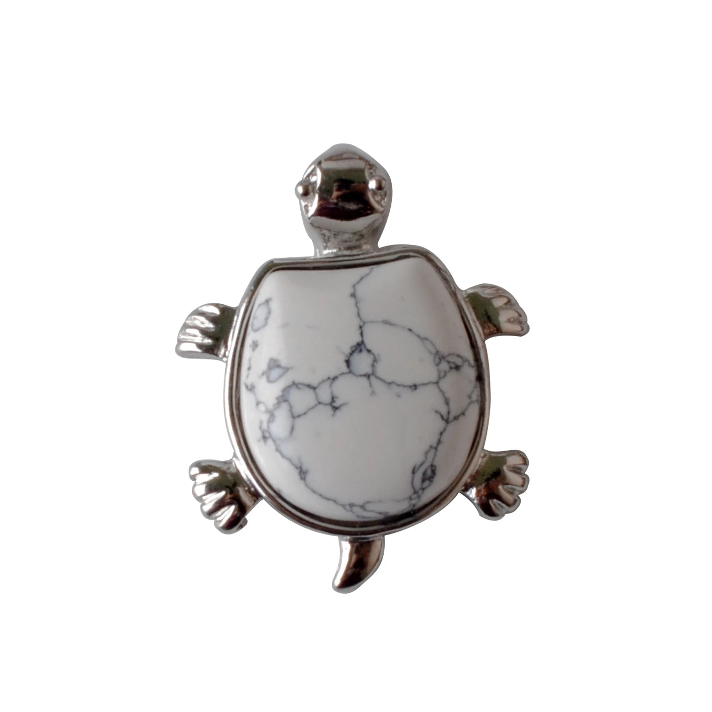 Howlite Turtle Nacklace Pendant Natural Semi Precious Stones Give for Men and Women