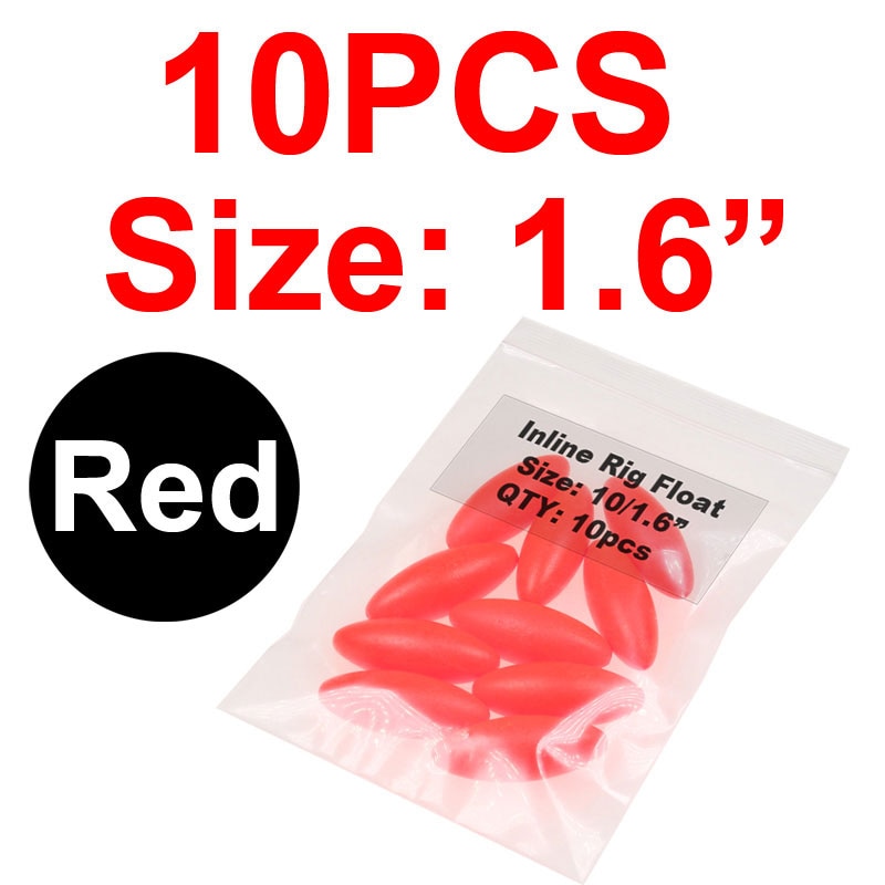 JIGEECARP 10pcs Catfish Fishing Rig Float Buoyancy Inline Bobber Float Saltwater Fishing Floats Accessories Snappers Rigs
