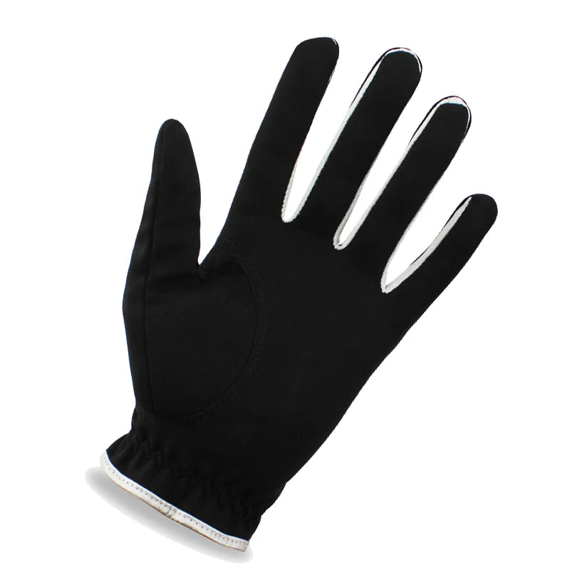 1 Pcs Mens Golf Glove Micro Soft Fiber Color Black Golf Gloves Men Left/Right Hand Non-Slip Drop Ship