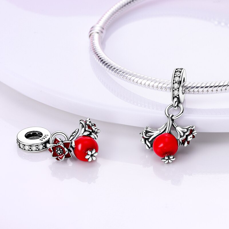 Christmas Plata De Ley 925 New in Red Socks Santa Charm Christmas Tree Beads for Pandora 925 Bracelet Necklace Christmas Jewelry