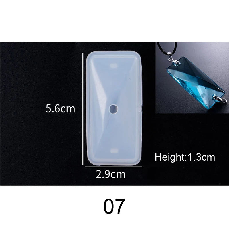 1PC 3D Pendant DIY Necklace Jewelry Mold Pendants Crystal Scale Jewelry Resin Molds for Jewelry Making Tool