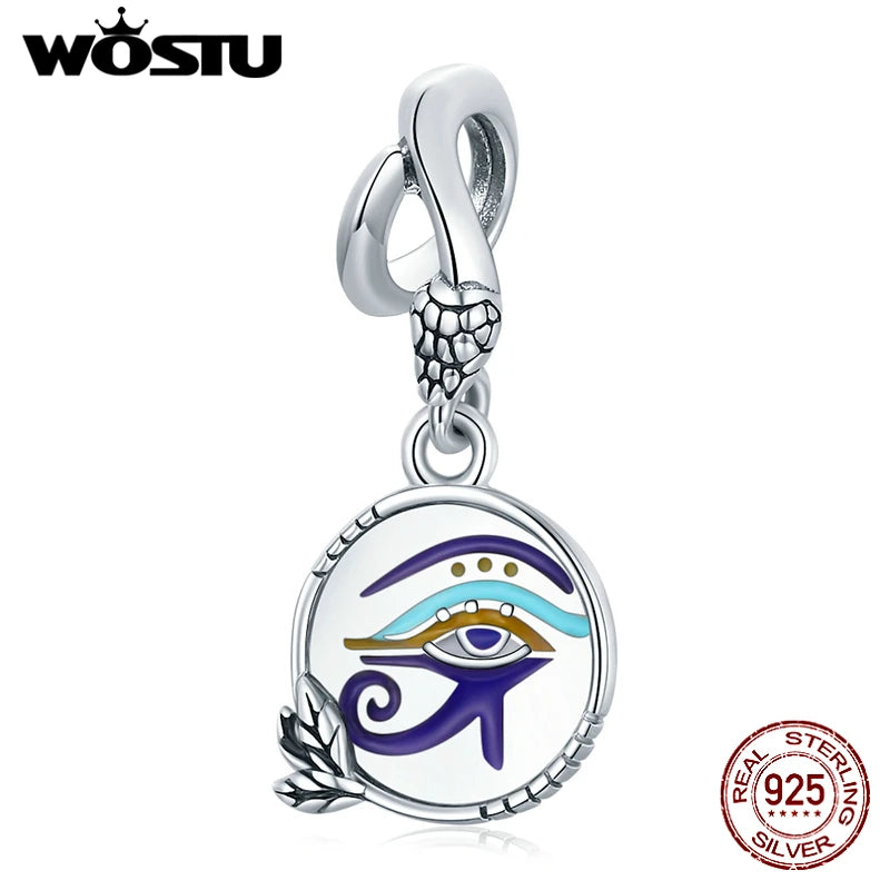 WOSTU 925 Sterling Silver Bee Dreamcatcher Wings Bead Charm Pendant Fit Original Bracelet Bangle Women DIY Fine Jewelry