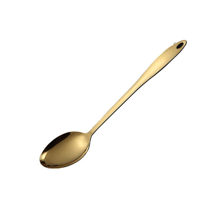 1PC Gold Stainless Steel Cooking Tools Spoon Fried Shovel Colanda Whitefly Cocina Utensilios Spatula Ladle Spatula Kitchenware