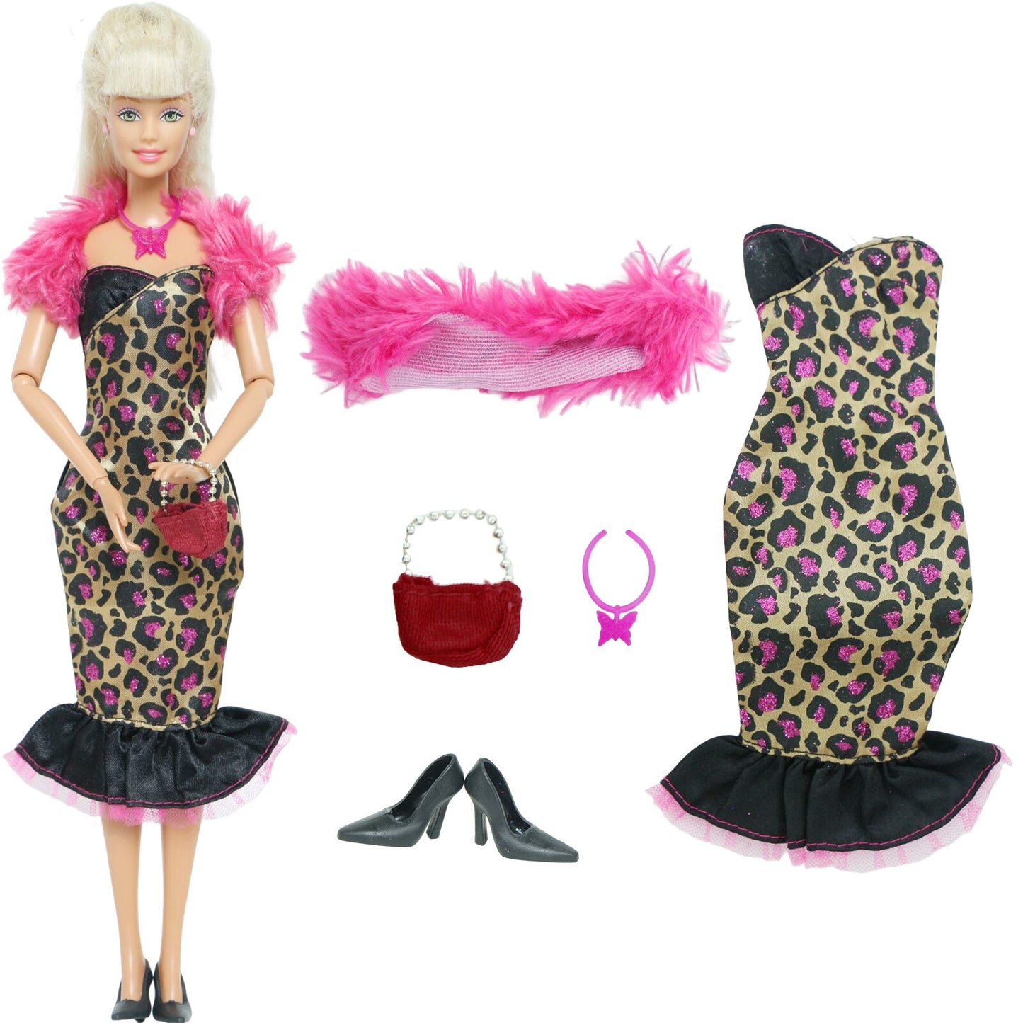 Lot Doll Outfit Playset Coat Dress Shirts Vest Shorts Trouser Blousers Bags Shoes Hat Cool Clothes for Barbie Doll Accessories