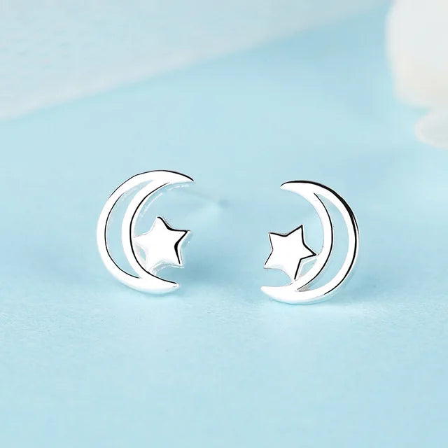 Newest 925 Sterling Silver Needle Women's Jewelry Cute Chic Stud Earrings for School Girls Kids Lady Birthday S925 Stamp