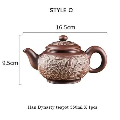 Yixing Raw Ore Household Teapot Handmade Large Capacity Tea Making Device Cerami