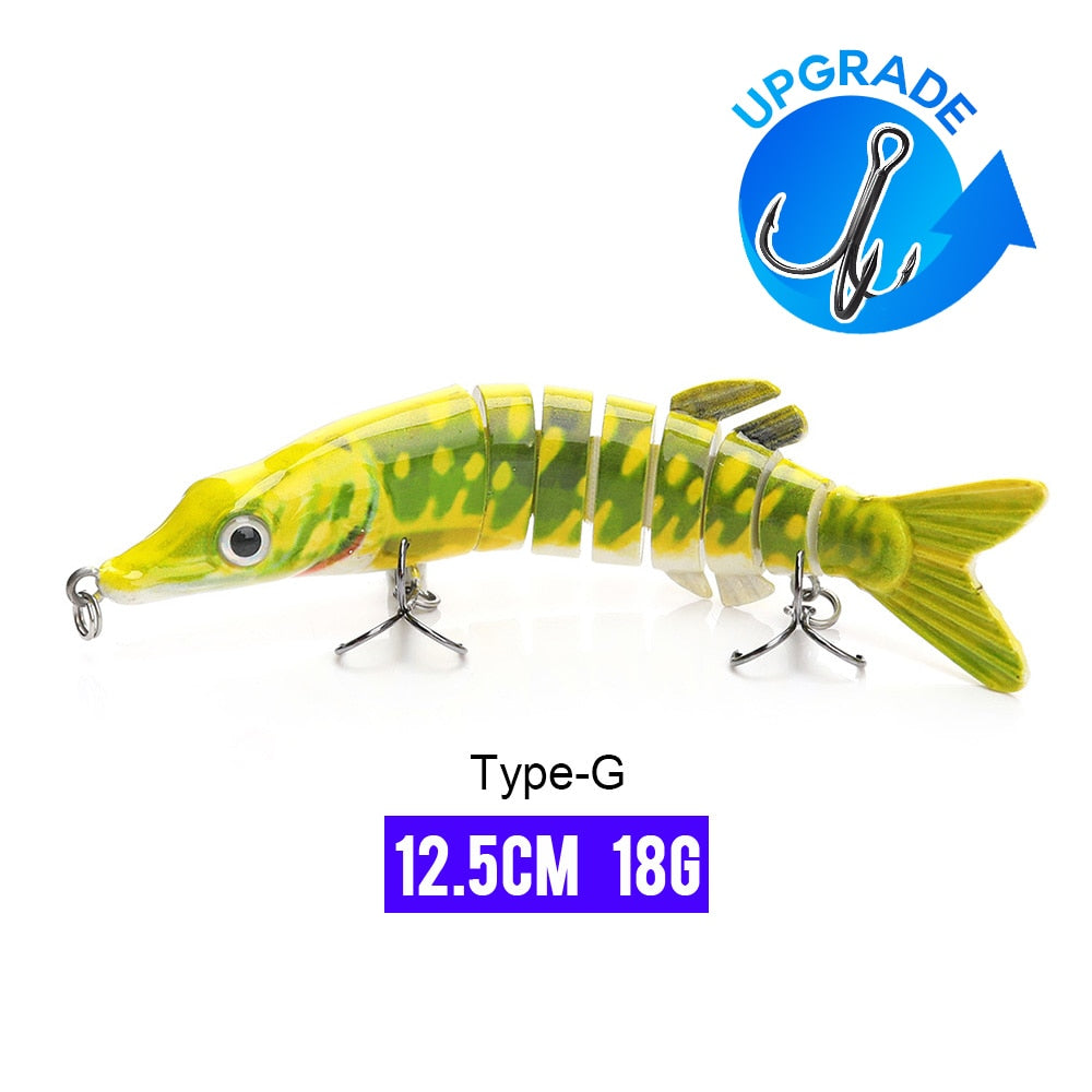 VTAVTA 10/14cm Sinking Wobblers Fishing Lures Jointed Crankbait Swimbait 8 Segment Hard Artificial Bait for Fishing Tackle Lure
