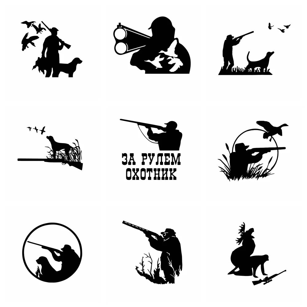 Hunter Car Stickers Hunting Adventure Decal for Auto Body Cars Head Engine Cover Windows Decoration Wrap Vinyl