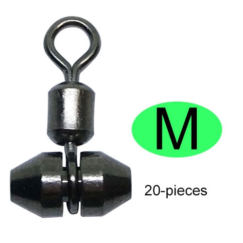 10/20-Pieces New Fishing Swivels 3-Way Swivel S/M/L/Xl Stainless Steel Fishing Connector Swivel Hook for Feeder Carp Fishing
