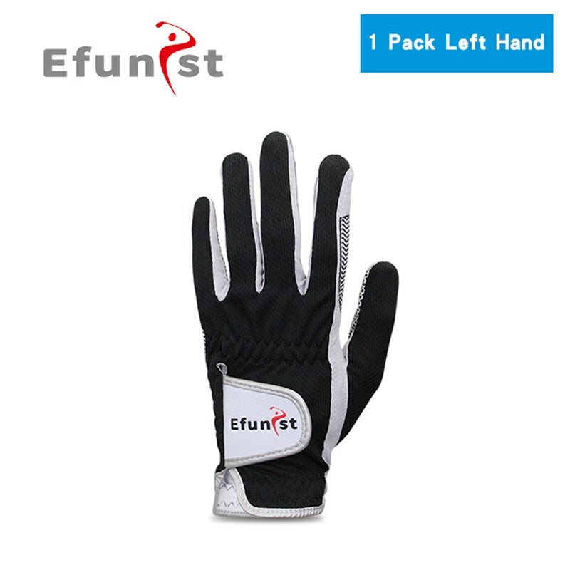 Pack 1 Pcs/Pair Efunist Golf Glove Men Left Hand Breathable Green 3D Performance Mesh Non-Slip Micro Fiber Golf Gloves Mens Man
