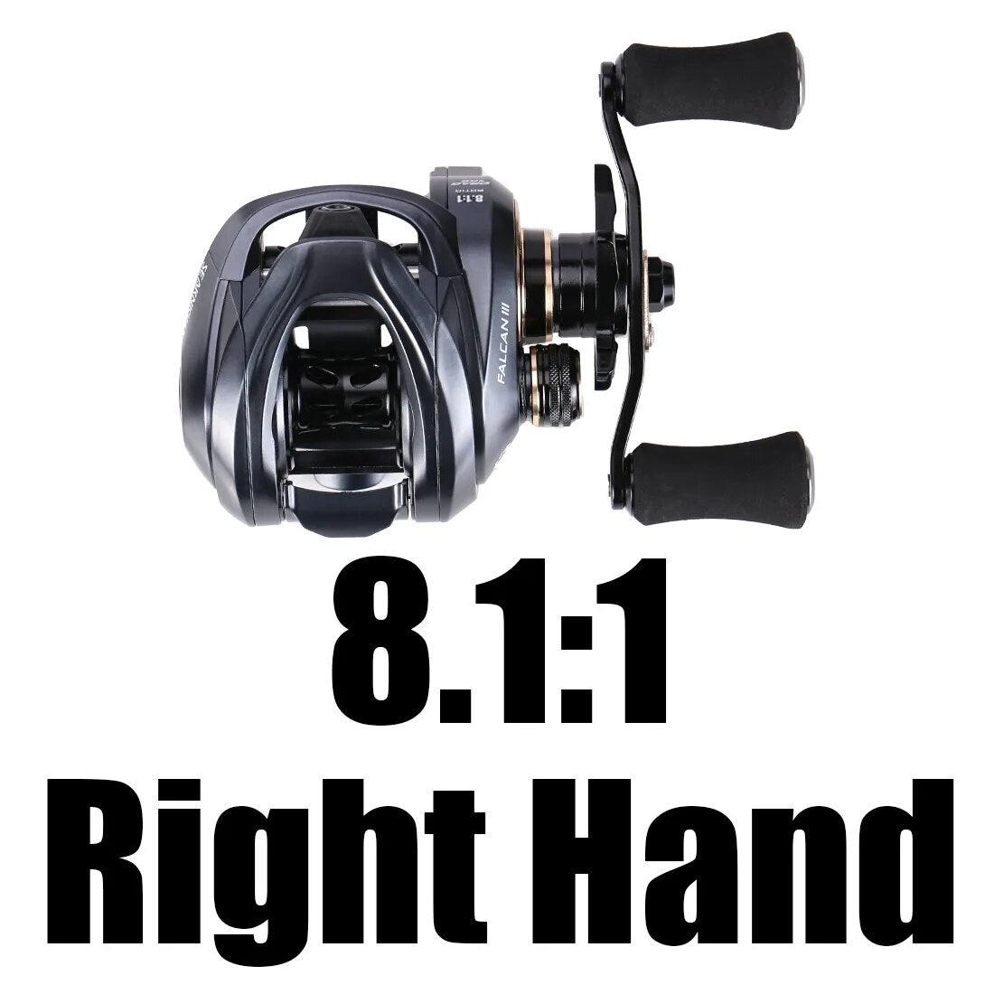 SeaKnight Brand FALCAN III Series Baitcasting Reel 7.3:1 8.1:1 Ultra-Light 180g MAX Drag Power 15LB Long Casting Fishing Reel