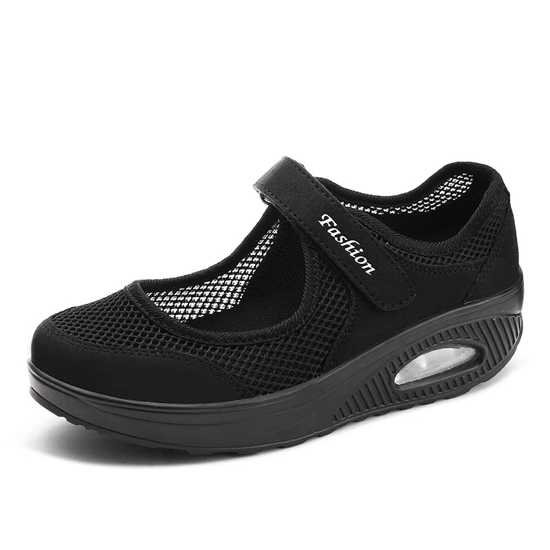 STRONGSHEN Women Flat Platform Shoes Summer Woman Breathable Mesh Casual Shoes Moccasin Zapatos Mujer Ladies Boat Shoes
