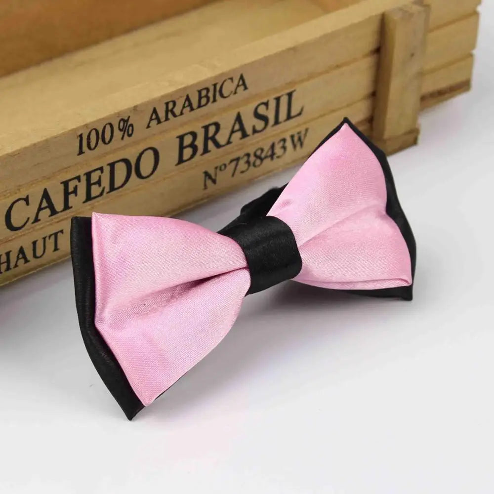 Classic Kid Suit Neckwear Baby Boy's Girls Fashion Solid Color Adjustable BowtiE Chlidren Two Tone Pet Dog Cat Bow Tie