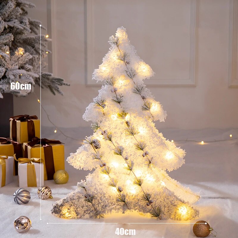 Creative Ornaments Christmas Decoration Glowing Christmas Deer Christmas Tree Ornaments Reindeer Family New Year Decoration