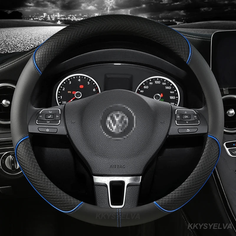 Car Steering Wheel Cover Carbon Fibre Leather for Nissan Qashqai J11 X-Trail T32 for VW GOLF 7 2015 POLO JATTA Passat Tiguan