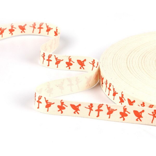 5yards Cartoon Printed Cotton Ribbons Hairbows Christmas Decoration for Home Gif