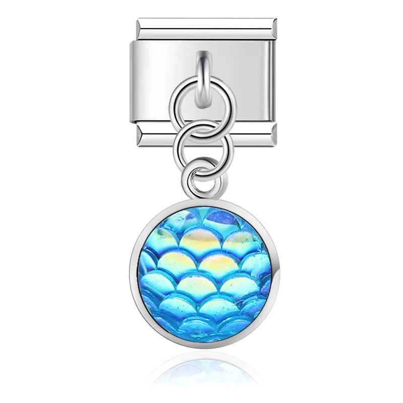 Hapiship 9mm Width New Original Daisy I Love You Heart Flower Italian Charm Fit Bracelet Stainless Steel Jewelry Making DJ047