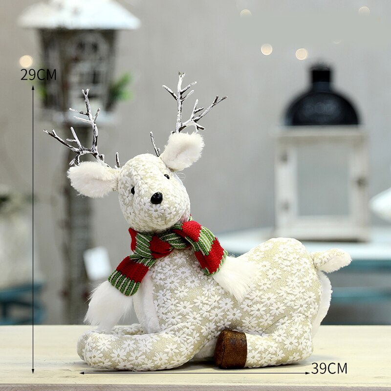 Santa Claus Snowman Alpaca Elk Christmas Decorations for Home New Year Christmas Doll Home Figures Ornaments Merry Christmas