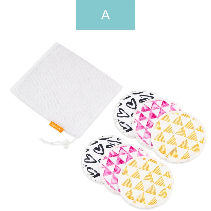 HappyFlute Super Absorbency Bamboo Nursing Pads Mum Use With Laundry Bag Waterproof Washable Feeding Pad Reusable Breast Pads