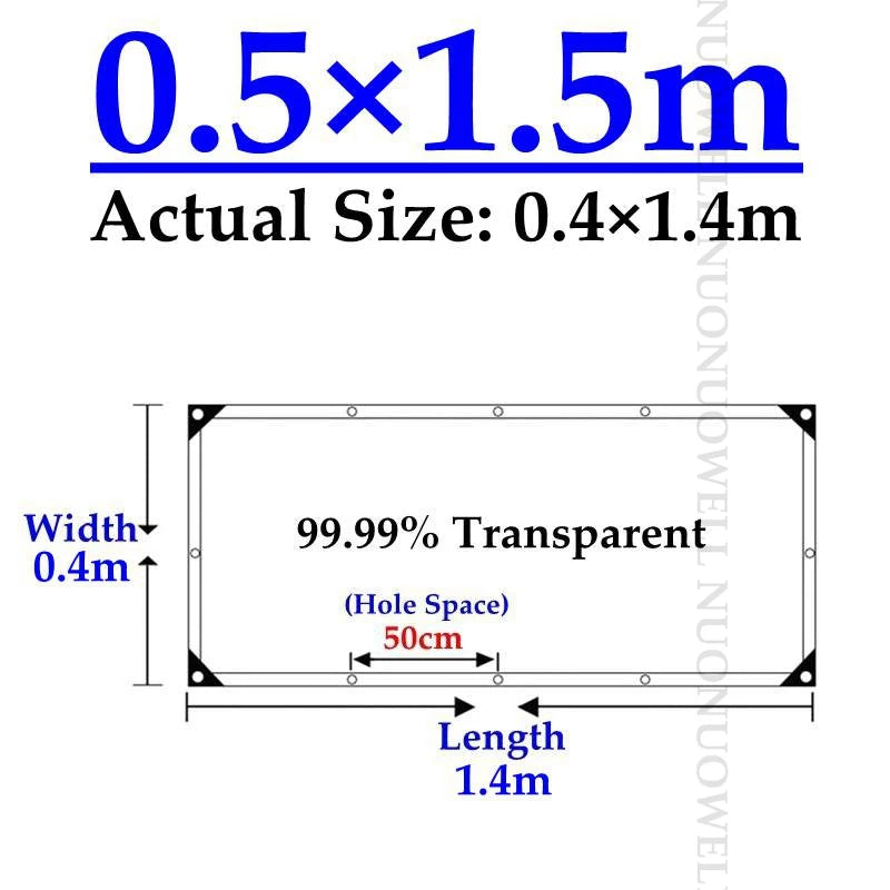 99.99% Transparent PVC Tarp Balcony Rainproof Cloth палатка Toldos Camping Tent Shading Net Tarpaulin Succulent Plants Cover