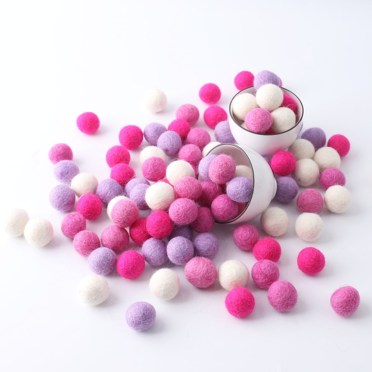 Nepal Wool Ball 100PC 2cm Multicolour Felt Balls Christmas Decor Baby Room DIY Rattle Handmade Crafts Baby Accessories