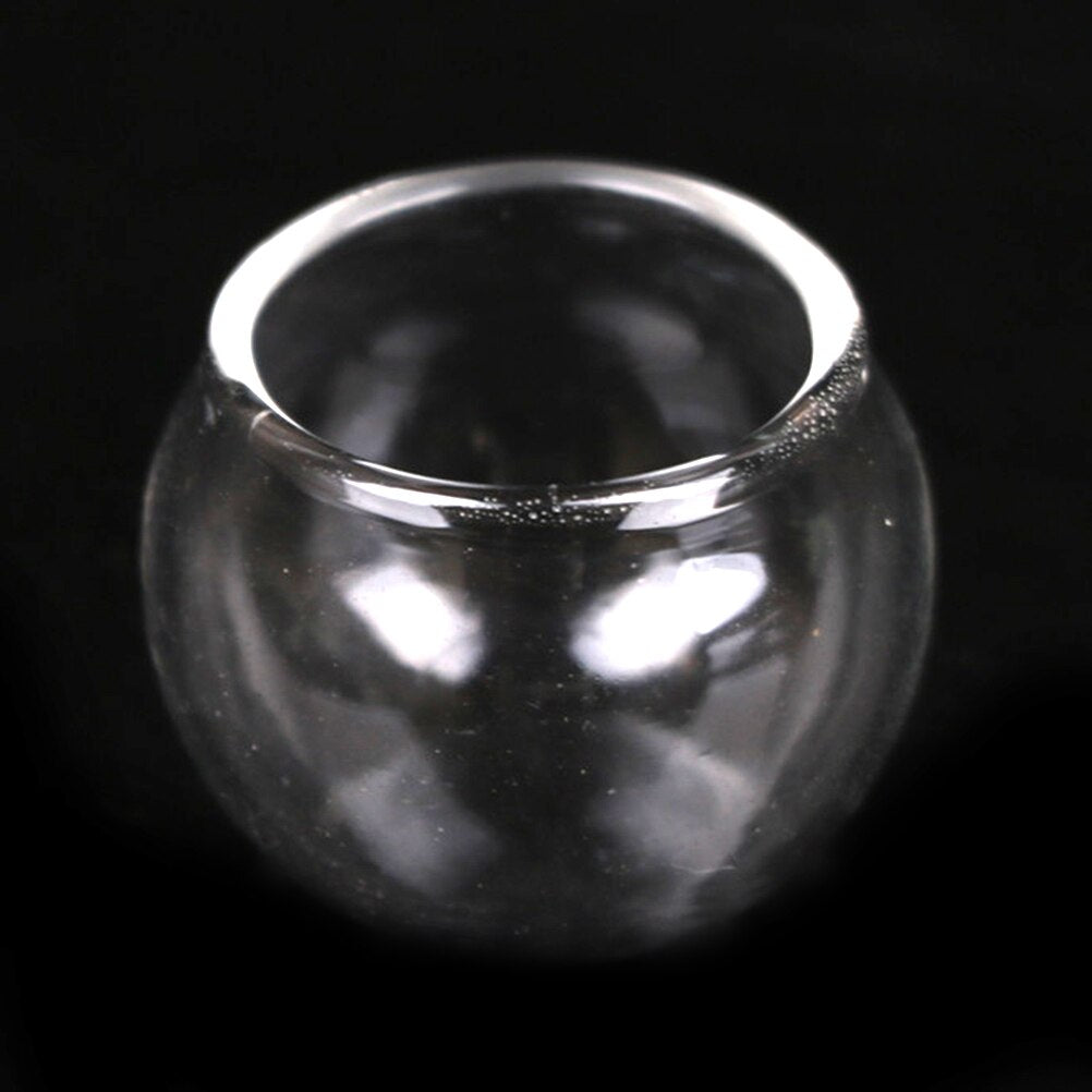 1PCS 1:12 Pet a Glass Bowl for Fish Tank Pole Nets Dollhouse Miniature 1/12 Doll House Decor Accessories